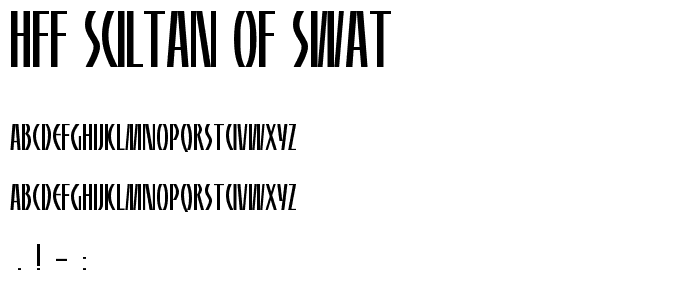 HFF Sultan of Swat font